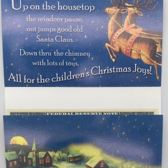 Publix “Up on the Housetop” Santa Dollar Bill Christmas Card – 2006 - Vintage - Picture 4 of 8
